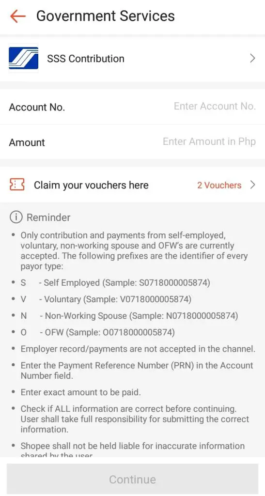 how to pay sss contribution using shopeepay 4