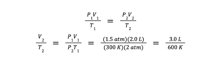 combined gas law sample problem and solution