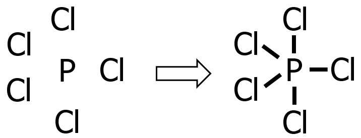 drawing the lewis structure of phosphorus pentachloride