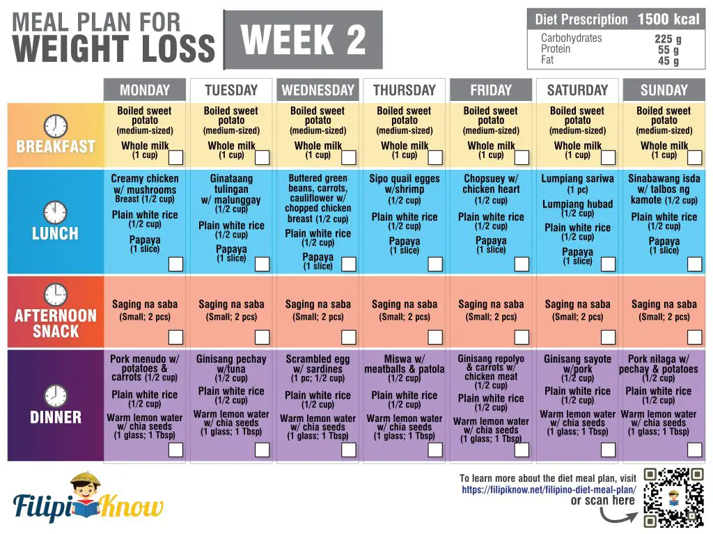 filipino diet meal plan week 2