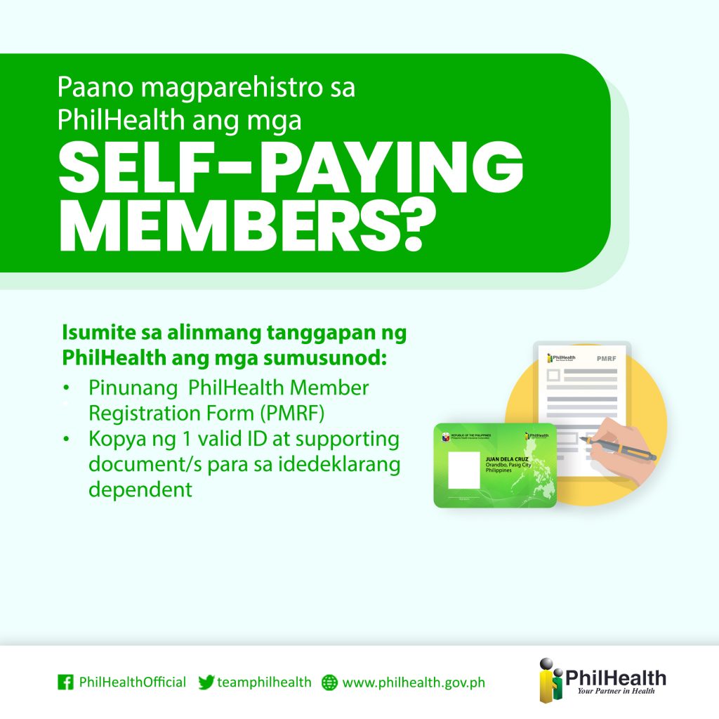 how to register in philhealth as a self paying member