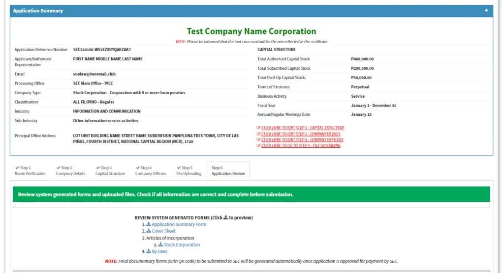 sec business name registration 17