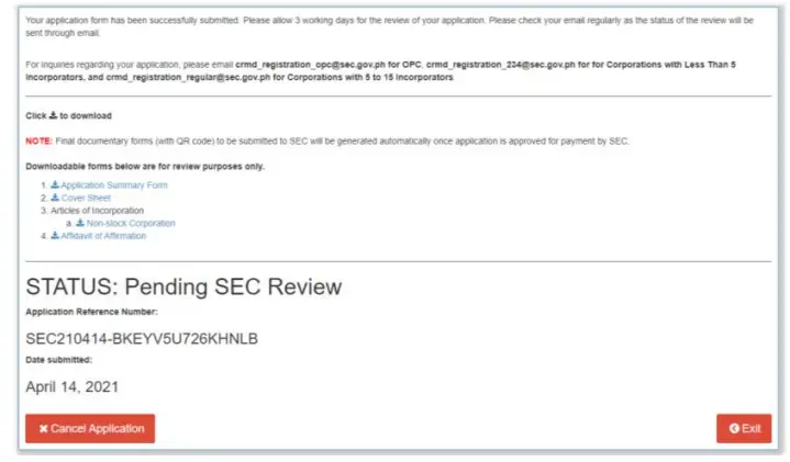 sec business name registration 21