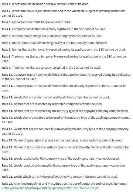 sec business name registration 6