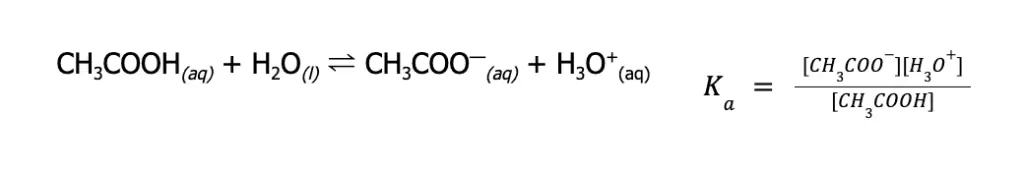 acetic acid dissociation constant