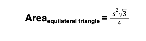 formula for the area of an equilateral triangle