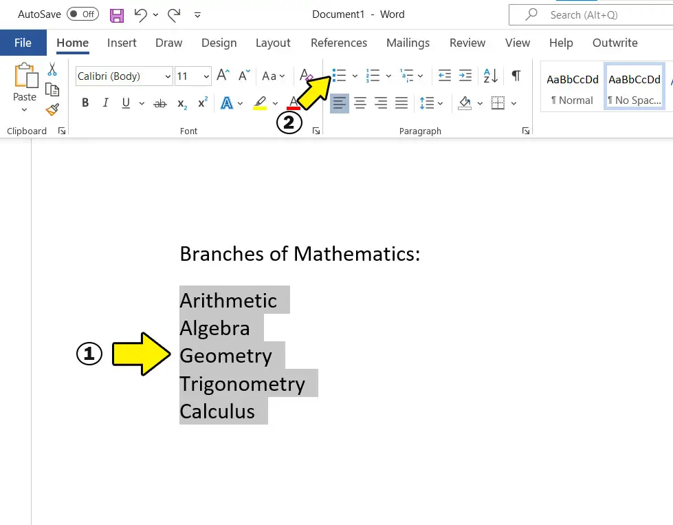 how to type a bullet point 3