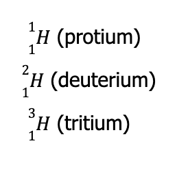 isotopes of hydrogen