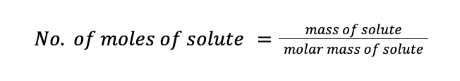 number of moles of solute formula