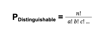 distinguishable permutation formula