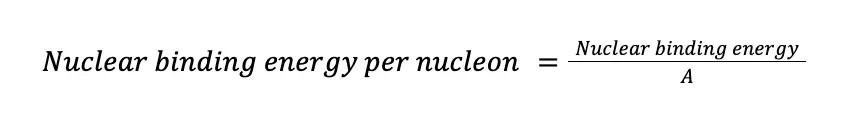 nuclear binding energy per nucleon