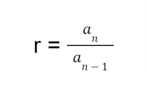 common ratio of a geometric sequence formula
