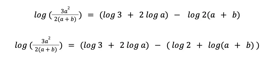 properties of logarithms solution to sample problem 3 - 3