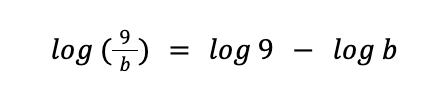 quotient property of logarithms solution to sample problem 3