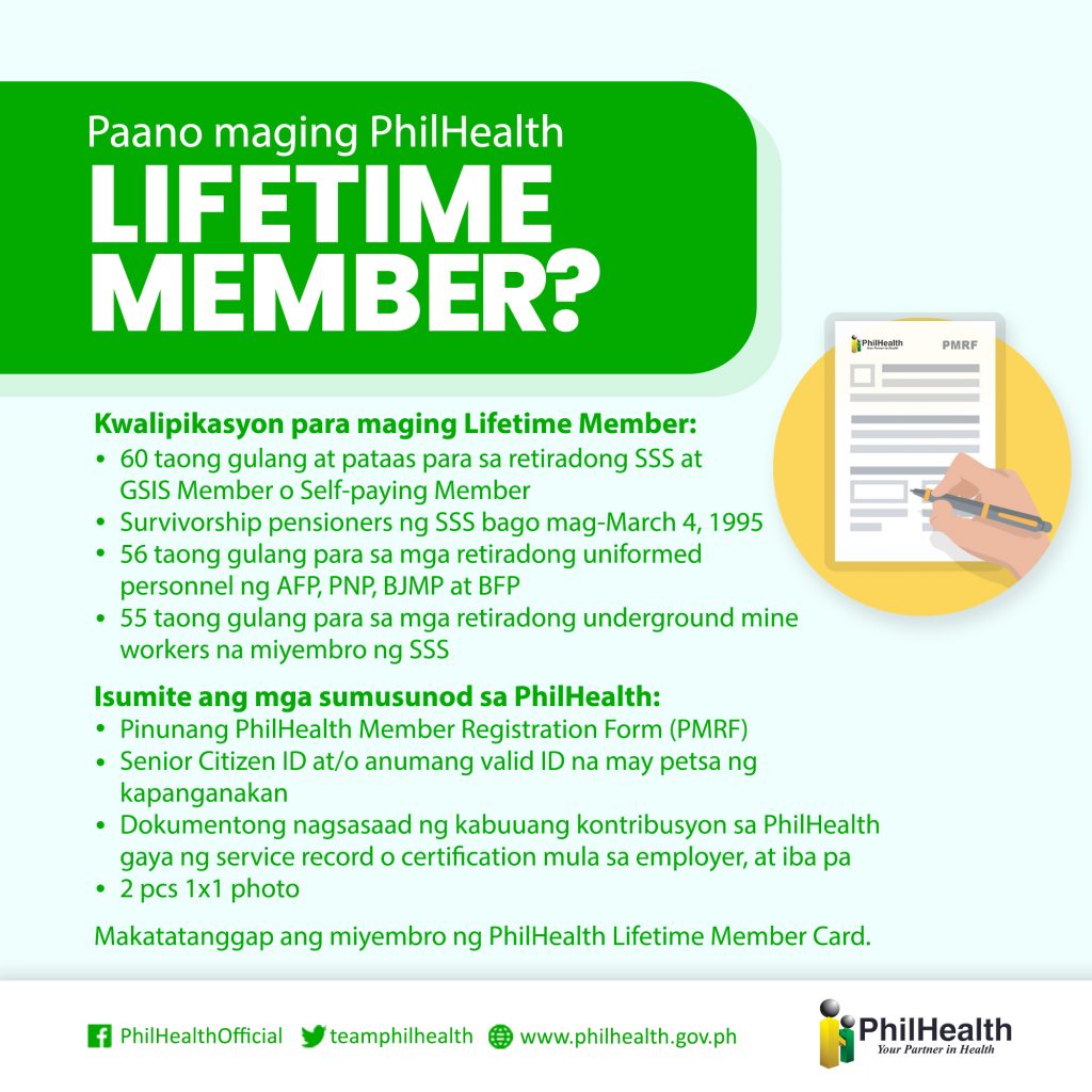 how to register in philhealth as a lifetime member
