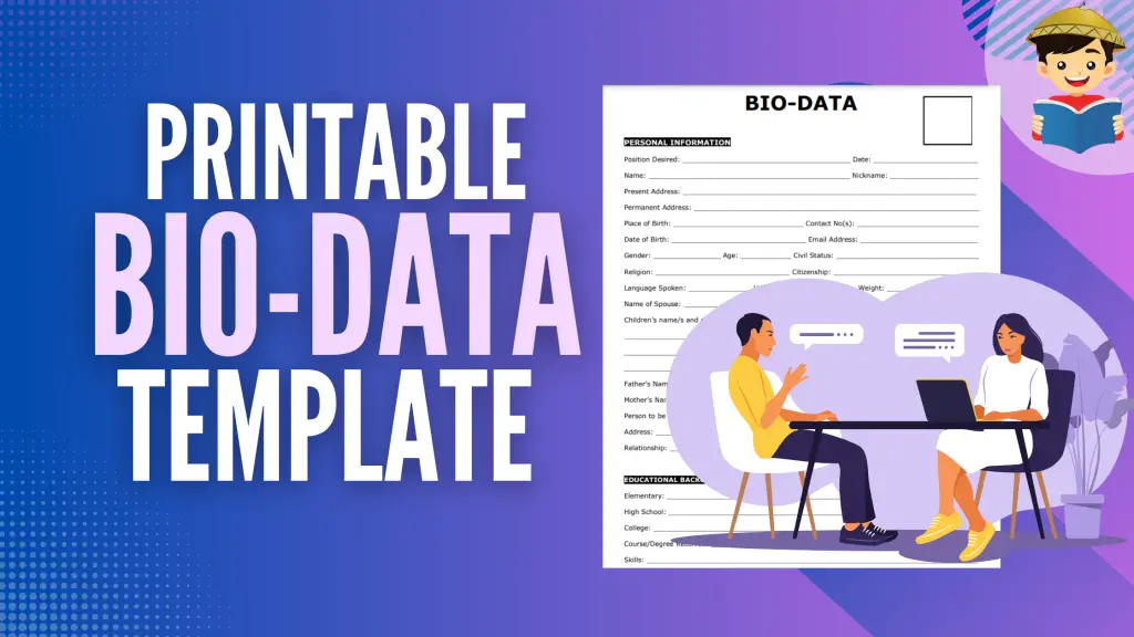 Printable Biodata Form Philippines PDF [Free Download]