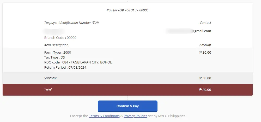 Confirm Pay How To Pay Documentary Stamp Online Thru Myeg.ph?