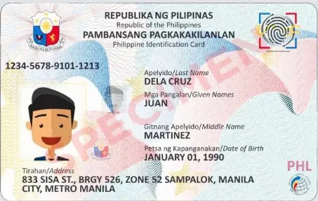 National ID front How To Get An Electronic National ID (ePhilID)?