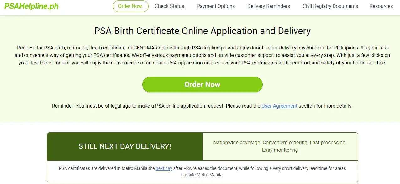 psa helpline order page 1 How To Request Documents From The PSAHelpline?